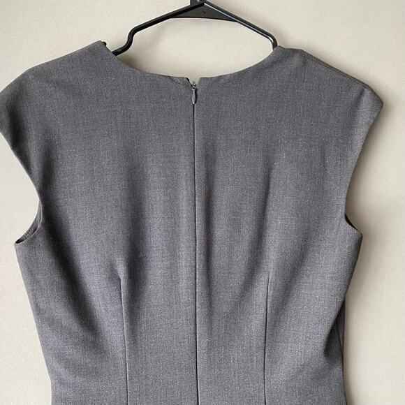 Calvin Klein sz 4 grey built in buckle office sheath‎ dress NWOT - Picture 6 of 9